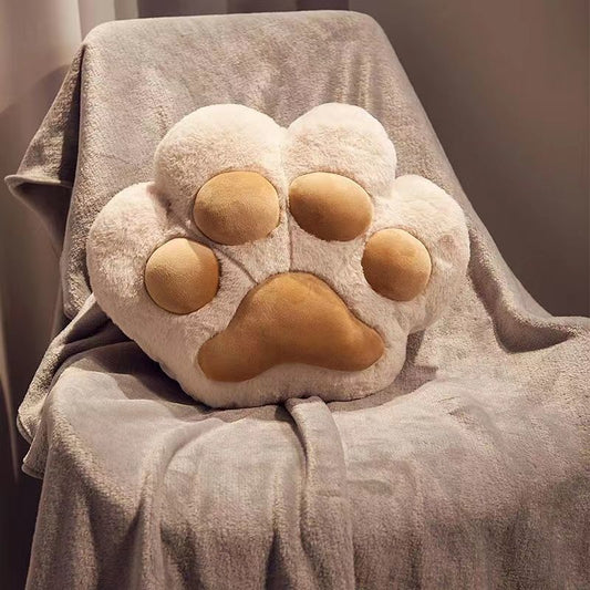 Cat Paw Plush Pillow Set of 3 – Cute Cartoon Paw-Shaped Cushions for Sofa, Bed, Office, and Home Decor