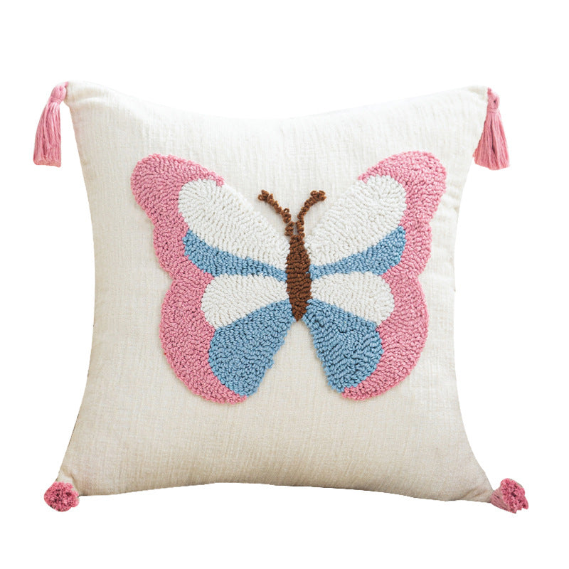 Fairy - Tale Forest Pillow Set | Mushroom/Rabbit/Butterfly Shapes Mixed Sizes | Kids’ Room/Living Room Decor Cute Healing Cushions