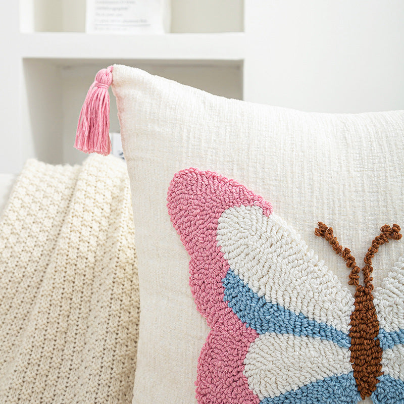 Fairy - Tale Forest Pillow Set | Mushroom/Rabbit/Butterfly Shapes Mixed Sizes | Kids’ Room/Living Room Decor Cute Healing Cushions