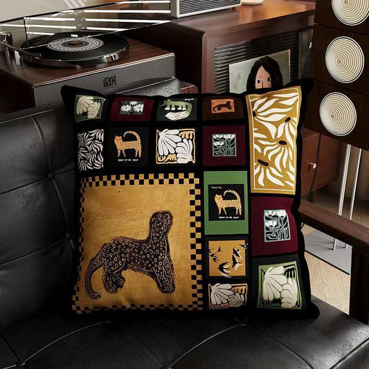 Animal Pattern Pillow Cover Set – Creative Cartoon Cushion Covers for Sofa, Bedroom, and Home Decoration