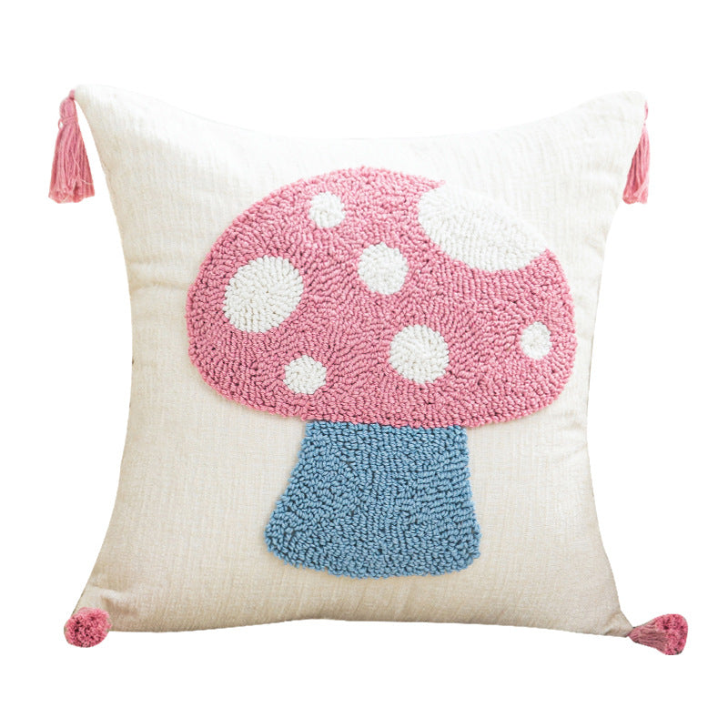 Fairy - Tale Forest Pillow Set | Mushroom/Rabbit/Butterfly Shapes Mixed Sizes | Kids’ Room/Living Room Decor Cute Healing Cushions