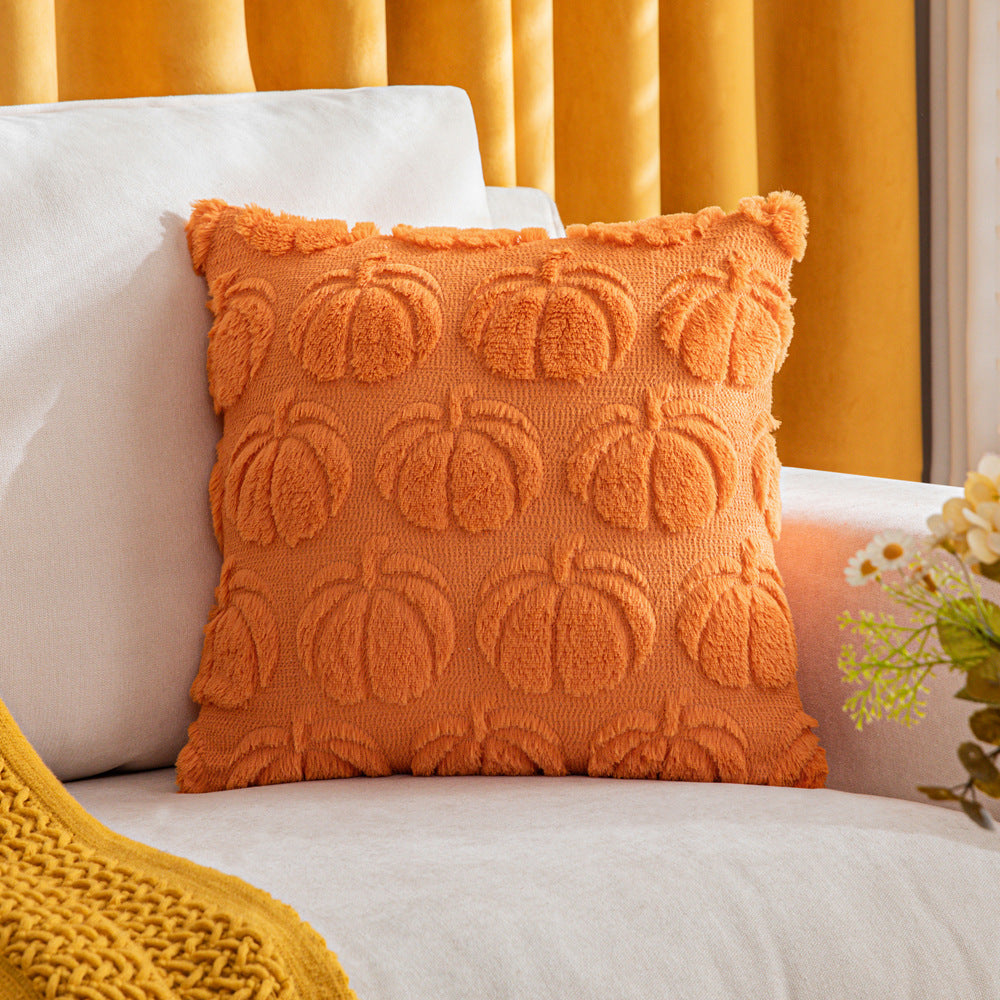 Pumpkin Pattern Throw Pillow 3-Piece Set – Autumn Decorative Cushions for Sofa & Bedroom