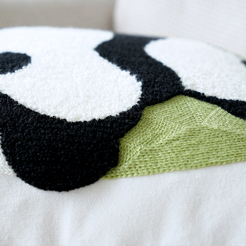 Cute Panda 3D Embroidered Pillow Set | 2 Pcs 45×45cm | Living Room Sofa Healing Cushions | Panda - Themed Home Decor