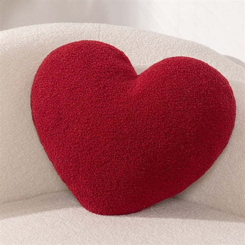 Set of 2 Heart-Shaped Throw Pillows – Decorative Cushions for Sofa, Bed, Couples, and Home Décor