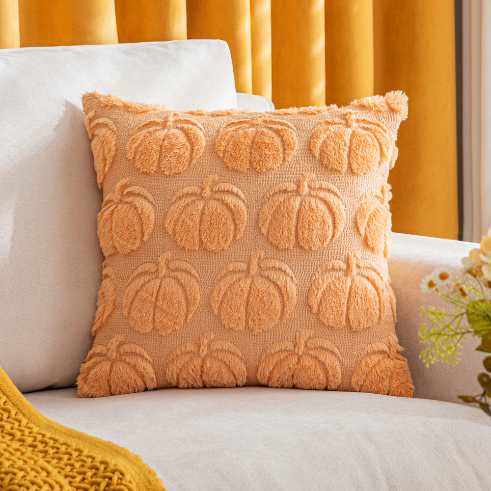 Pumpkin Pattern Throw Pillow 3-Piece Set – Autumn Decorative Cushions for Sofa & Bedroom
